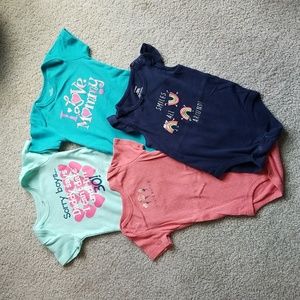 4 Onesies, Sz 12m
